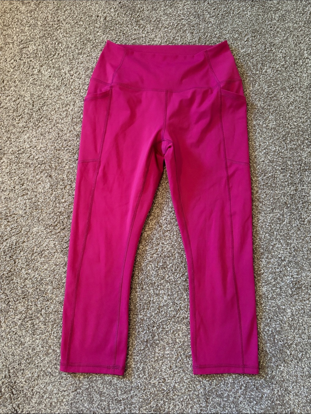 RBX Fuchsia High-Waist Capri Leggings
